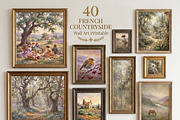 French Countryside WallArt Printable, a Seasonal Illustration by Image for Sale (Thumbnail 1 of 3)
