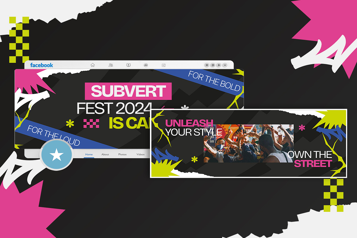 Subvert Fest - Facebook Cover, a Social Media Template by StreaksideStd (Photo 2 of 3)