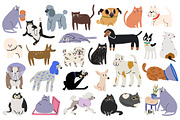 Cats and dogs vector illustrations, an Animal Illustration by Luamor (Thumbnail 7 of 15)