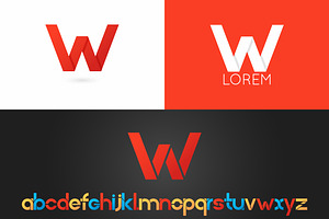 Letter W logo vector icon