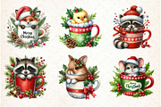 Christmas Mugs Watercolor Clipart, an Illustration by Libby Wishes (Thumbnail 7 of 7)
