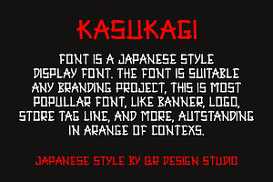 Kasukagi - Japanese Font