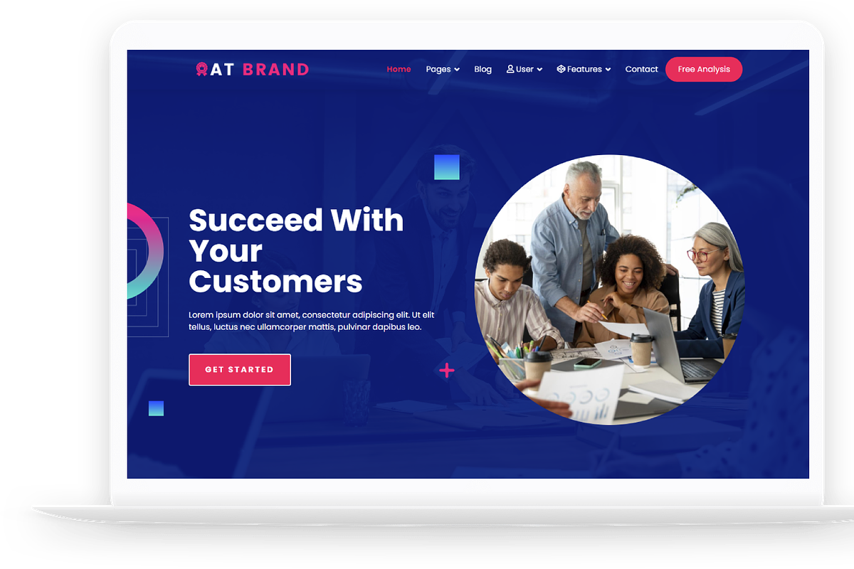 AT Brand Onepage WordPress Theme, a WordPress Template by LTheme (Photo 2 of 2)