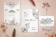 VINTAGE GARDEN FLOWERS, a Decorative Illustration by Papatongartist (Thumbnail 2 of 9)