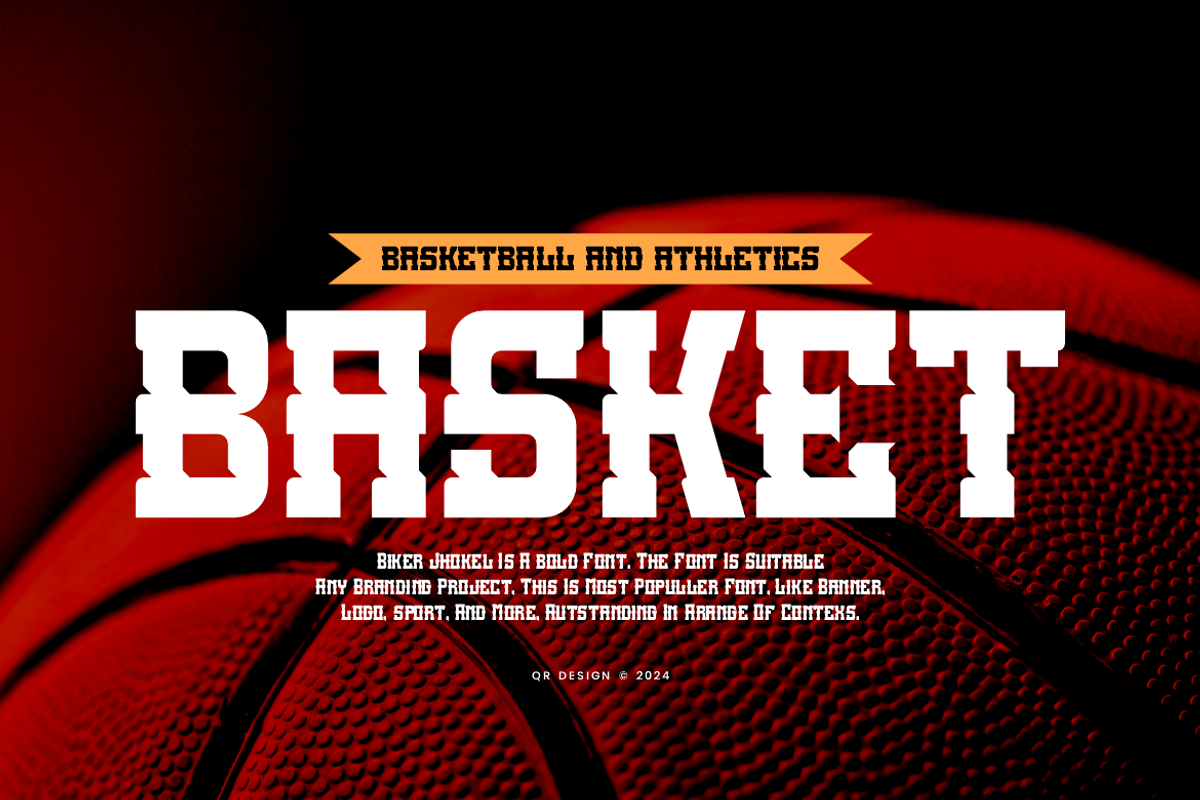 Biker Jhokel Athletics & Basketball, a Slab Serif Font by QR Design Studio (Photo 2 of 7)