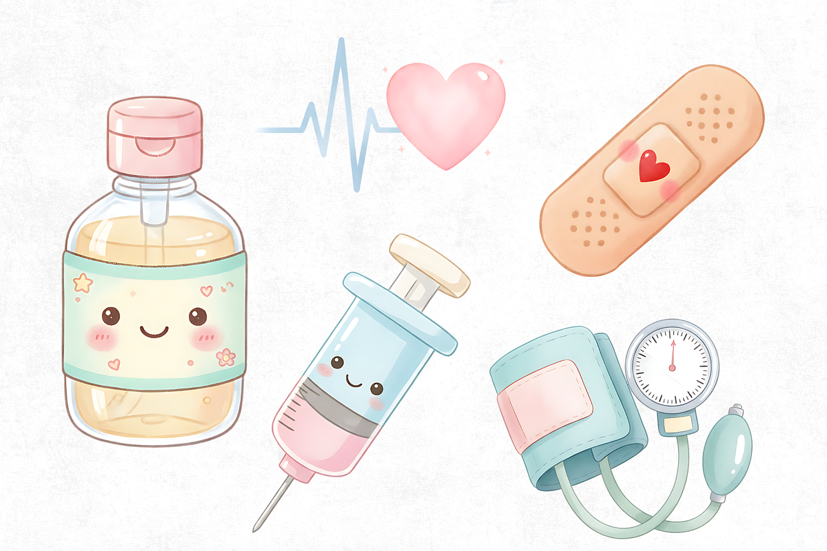 Watercolor Nurse Clipart PNG Bundle, an Illustration by Elegant_Studio44 (Photo 3 of 3)