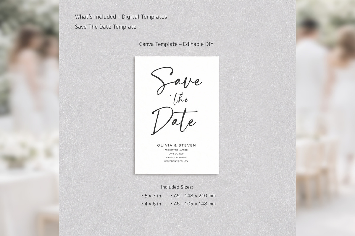 Modern Script Save the Date bd007, an Invitation Template by TyphoonStudio (Photo 2 of 10)