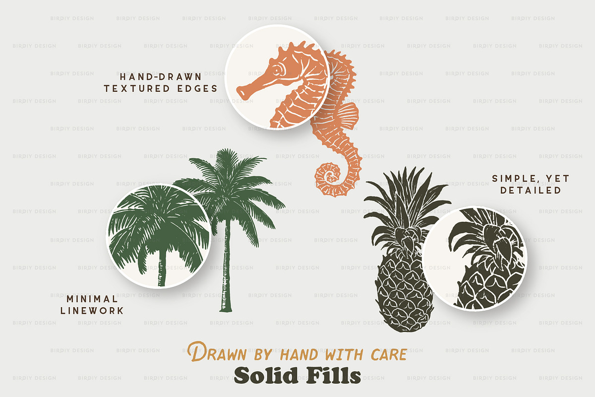 Vintage Tropical Illustrations, an Object Graphic by BirDIY Design (Photo 5 of 8)