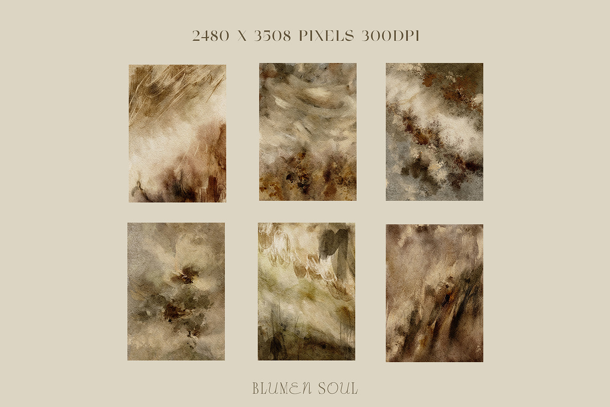 Abstract Earth Tones Watercolor, a Background Graphic by BlumenSoul (Photo 3 of 11)