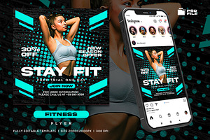 Fitness flyer template, a Print Template by Rmbimo
