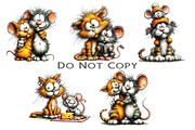 Quirky Cat and Mouse Best Friends, an Illustration by Craft Nest (Thumbnail 6 of 9)