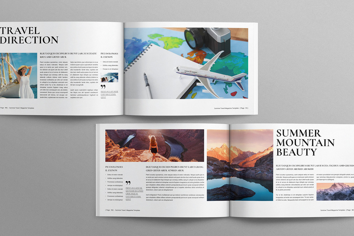 Summer Travel Magazine Template Land preview 5