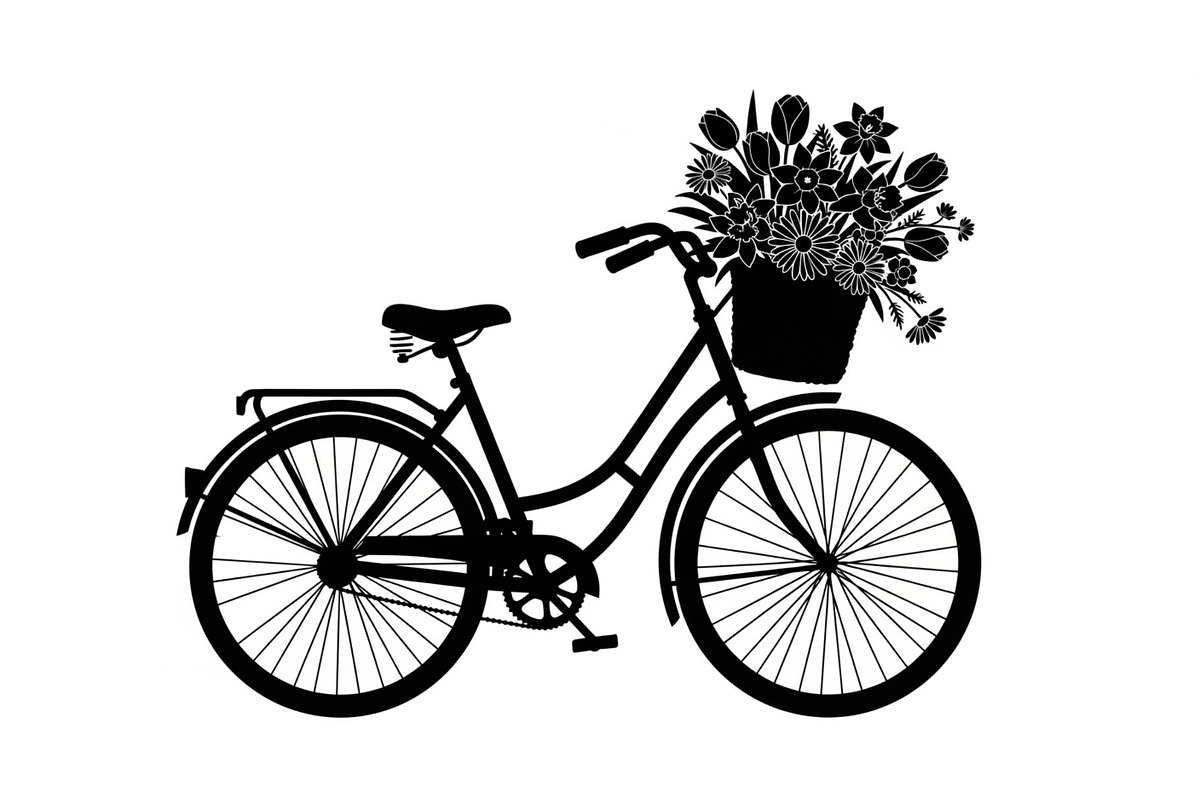 Flower Bicycle Silhouette Bundle, an Illustration by Gaye Art (Photo 17 of 31)