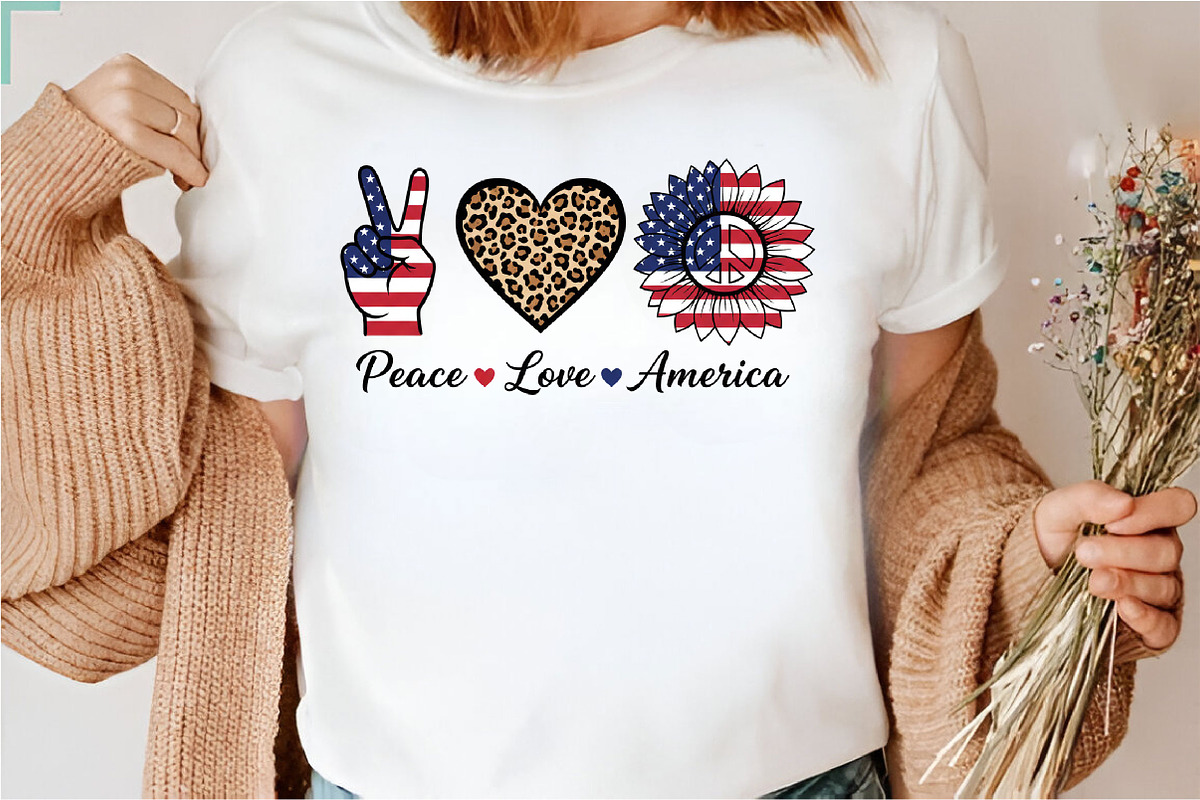 Peace Love America Leopard 4th July, an Illustration by Designking (Photo 4 of 6)