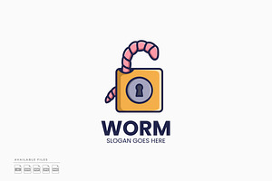 Worm Security Logo, a Branding & Logo Template by Zeer Graphic