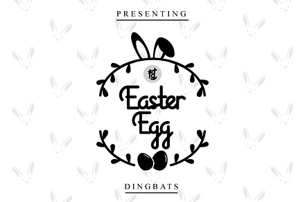Easter Egg Dingbats, a Script Font by Fontdation