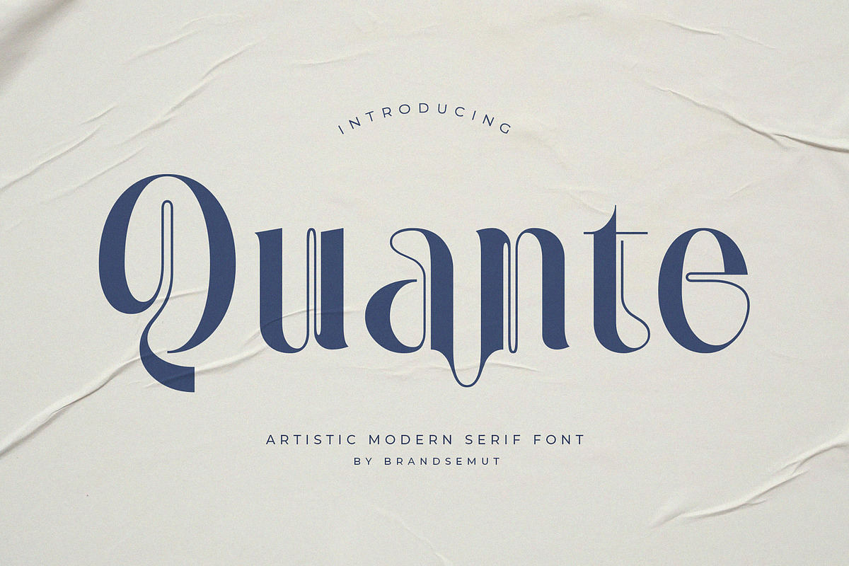 Quante – Artistic Display Serif, a Serif Font by BrandSemut (Photo 1 of 10)