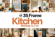 35 Kitchen Frames Mockup PSD Bundle, a Mockup by MockupShopi (Thumbnail 1 of 9)