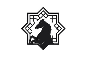 Elegant horse logo architect design, an Object Illustration by LogosDen