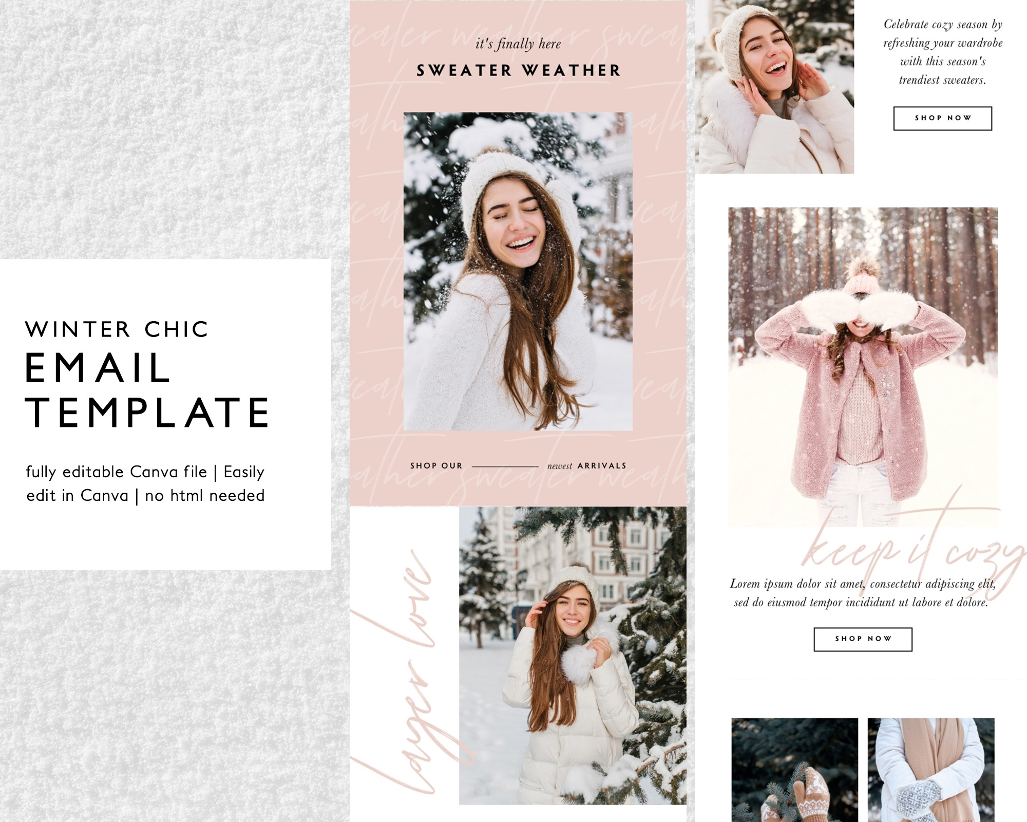 Winter Fashion Email Template, an Email Template by KikiBunnyCreative