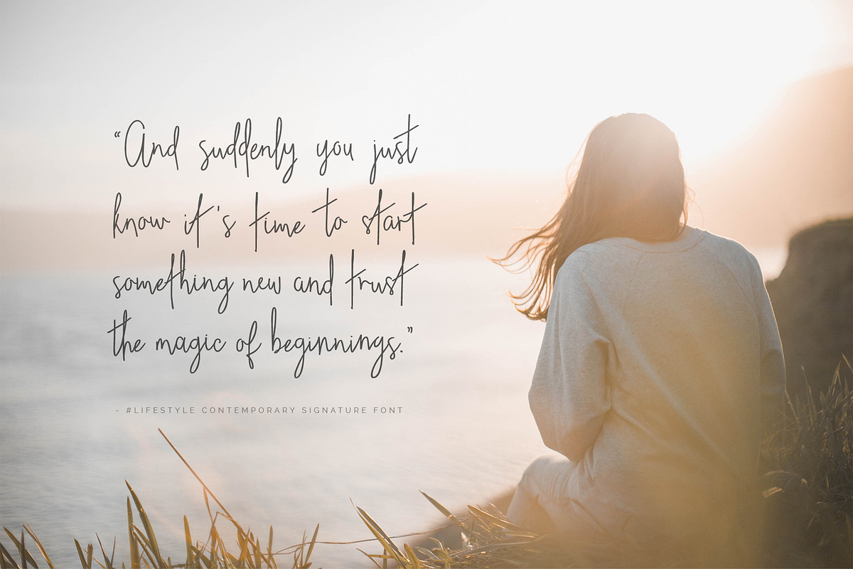 #lifestyle | SIGNATURE SCRIPT FONT preview 5