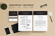 Pack Resume and Card Template / M, a Resume Template by Showy68 Template (Thumbnail 1 of 8)