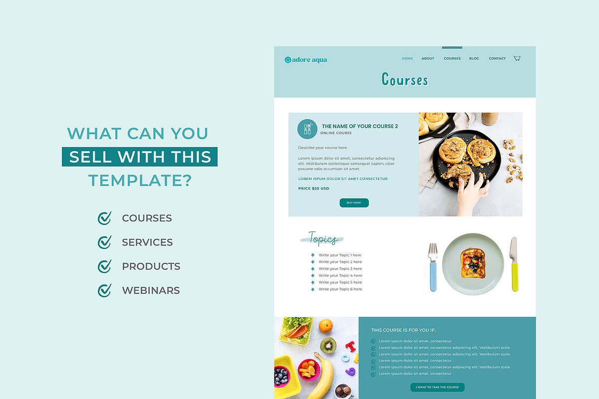 Squarespace Template Selling Courses, a Squarespace Template by Entre Ideas (Photo 3 of 6)
