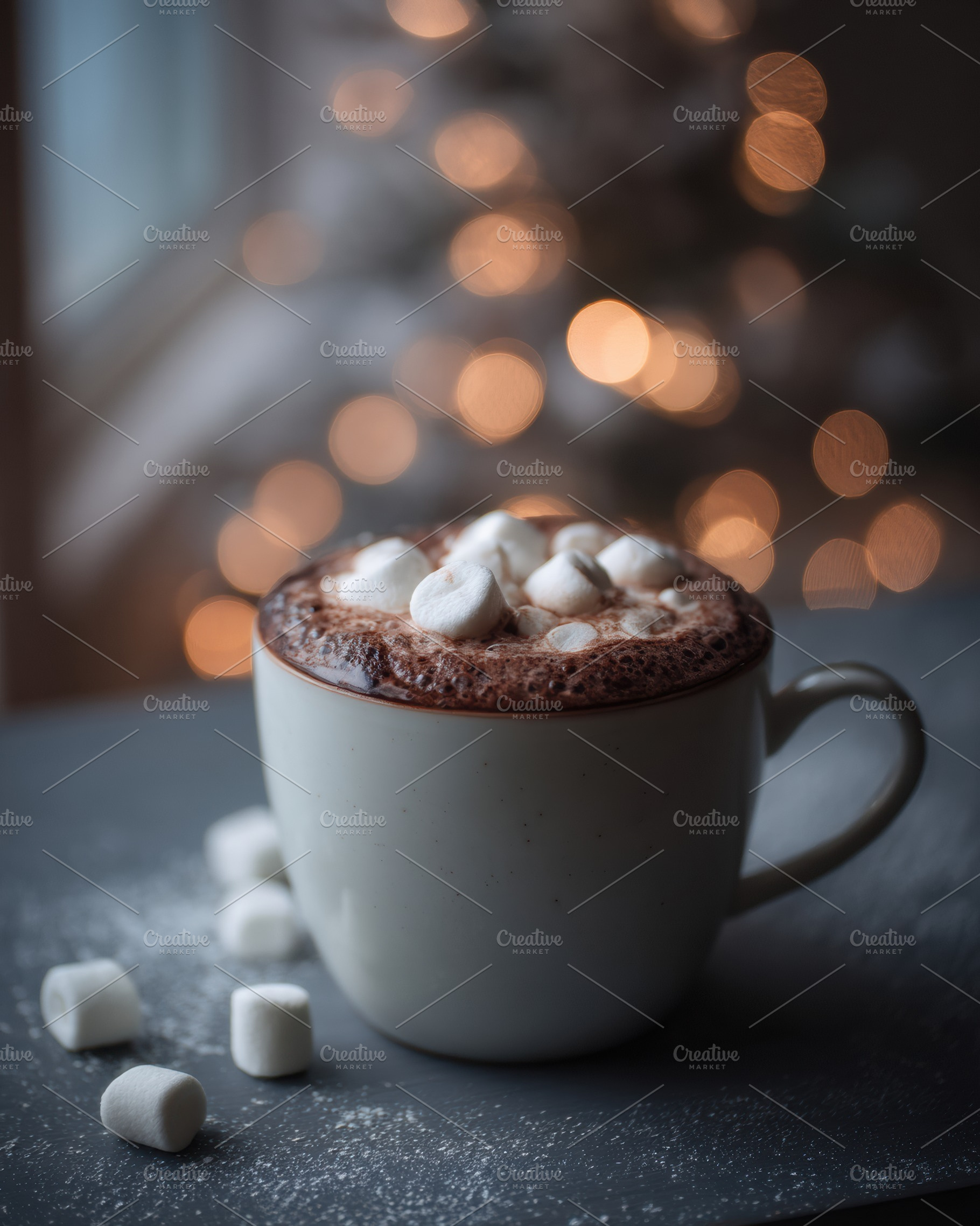 A Cup of Chocolate with Marshmallows, a Food & Drink Photo by Virgo Studio