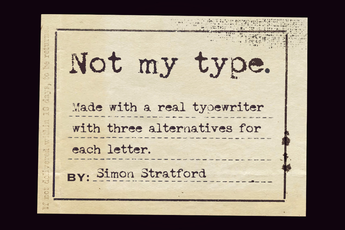 Typewriter typeface not my type