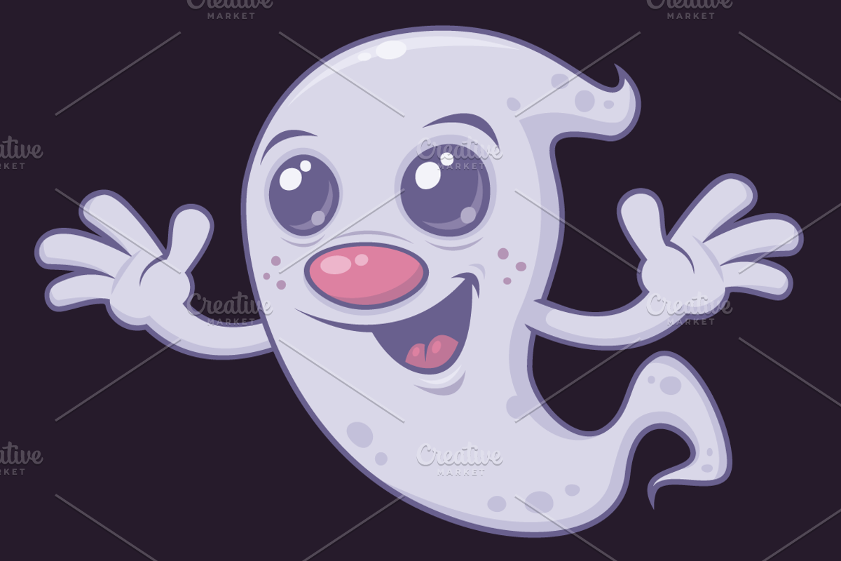 Cute Retro Ghost, an Illustration by Schwegel Illustration (Photo 1 of 2)