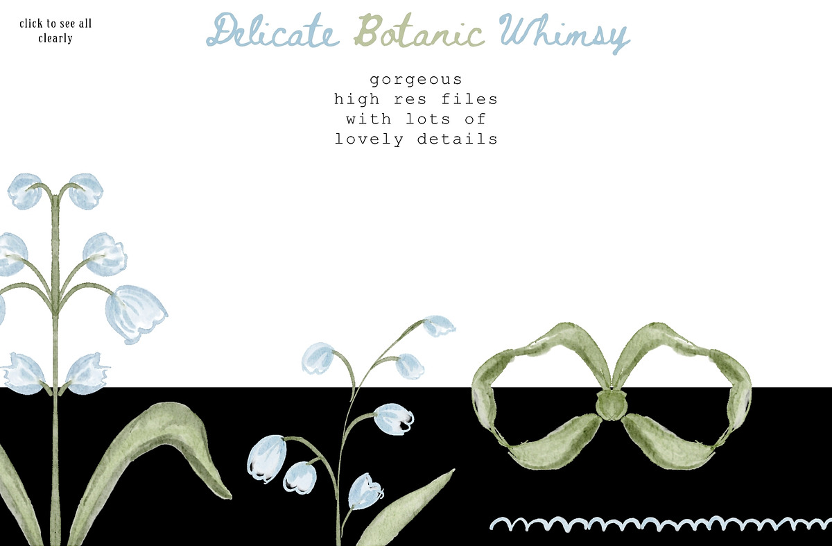Grandmillenial Botanic Blue & Green, a Decorative Illustration by Essem Creatives (Photo 6 of 7)