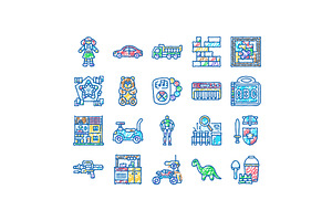 toy baby child game play icons hand, an Object Illustration by pikepicture
