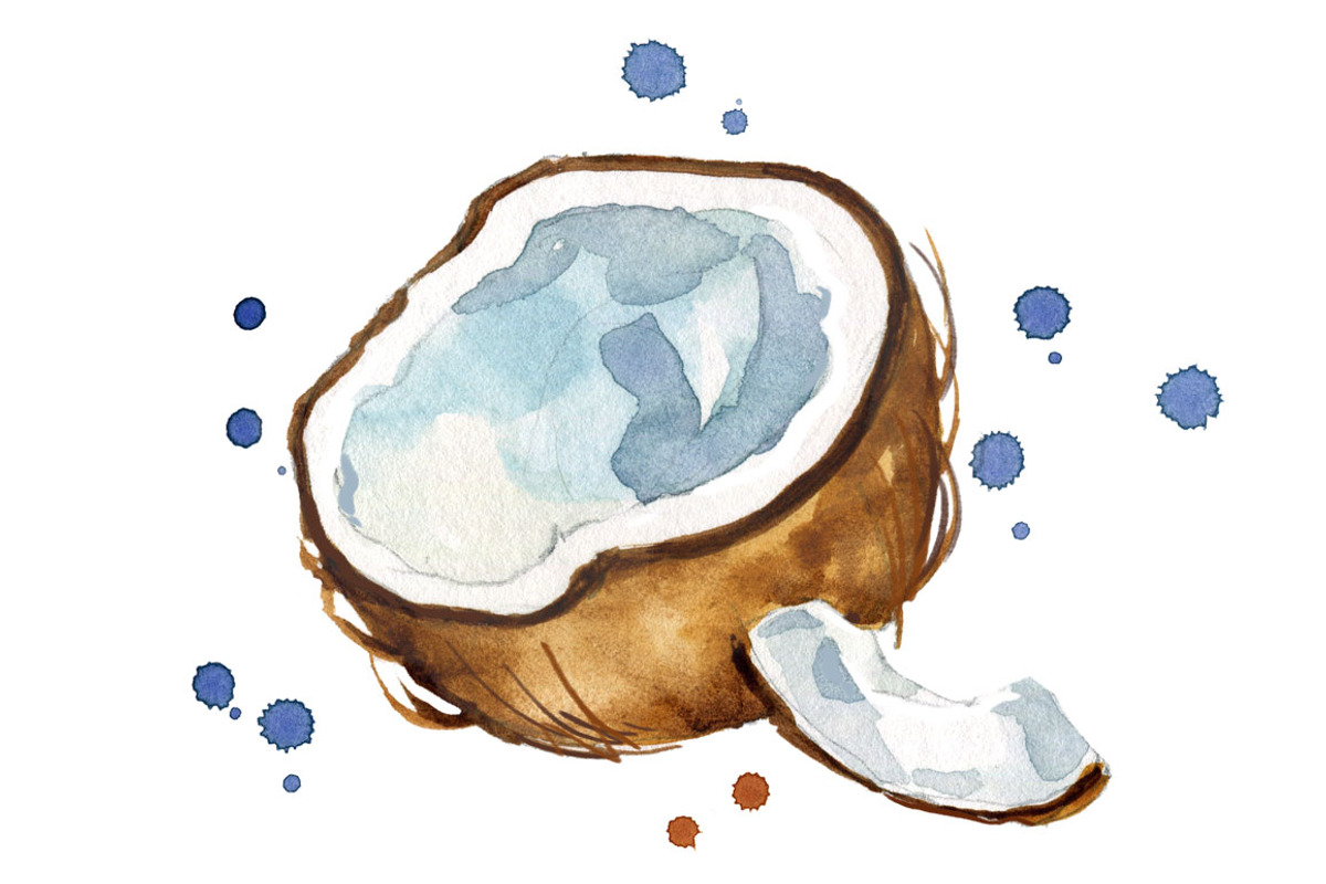 Set of white foods, watercolor, a Food Illustration by Kamenuka (Photo 3 of 4)
