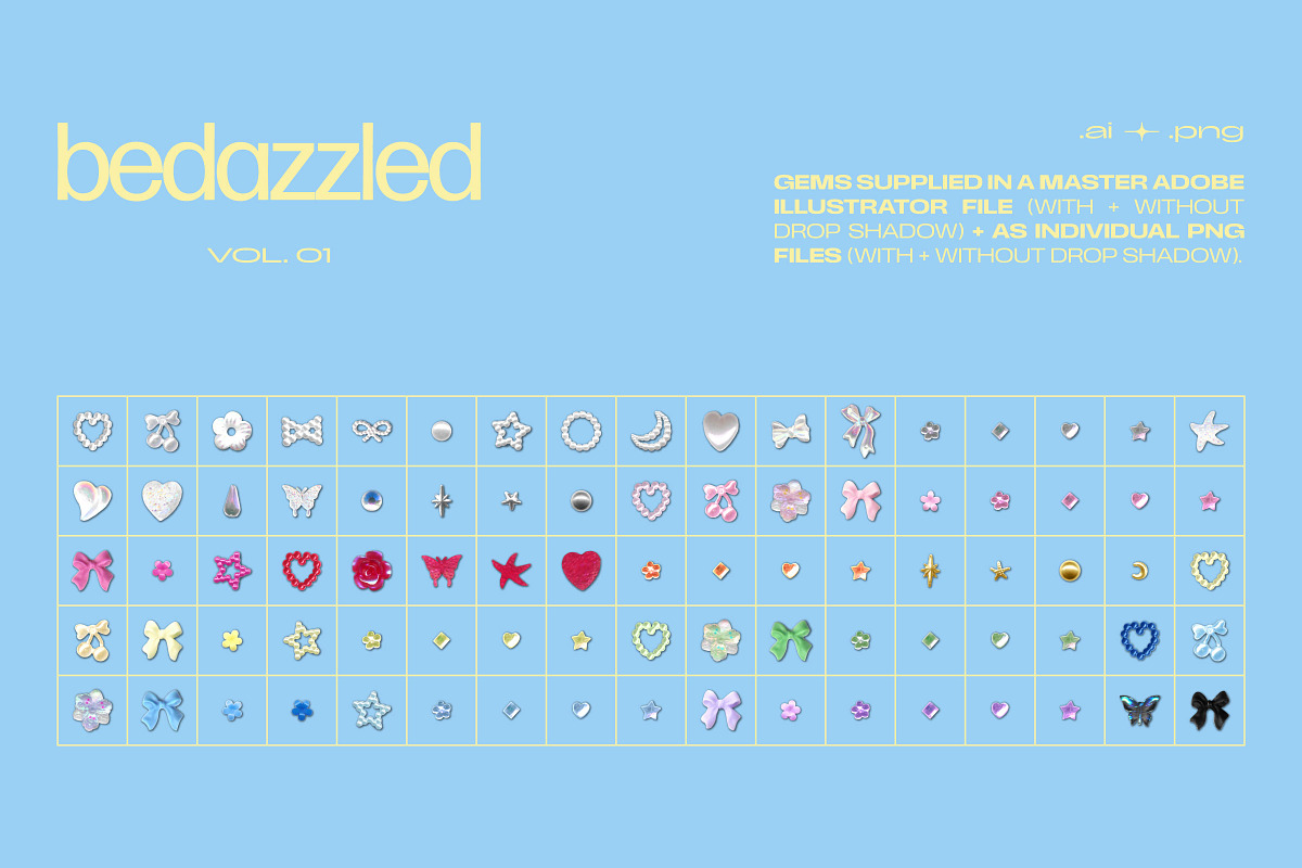 Bedazzled - Whimsical Micro Gems, an Object Graphic by Lucy Jenn (Photo 2 of 4)
