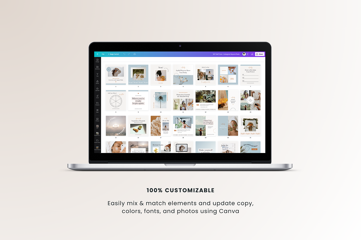 Self-Care Instagram Canva, a Social Media Template by Erin Cassidy (Photo 8 of 9)