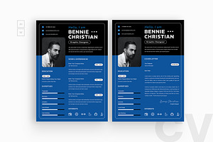 Graphics Shape Background Resume CV, a Resume Template by iDoodle Studio