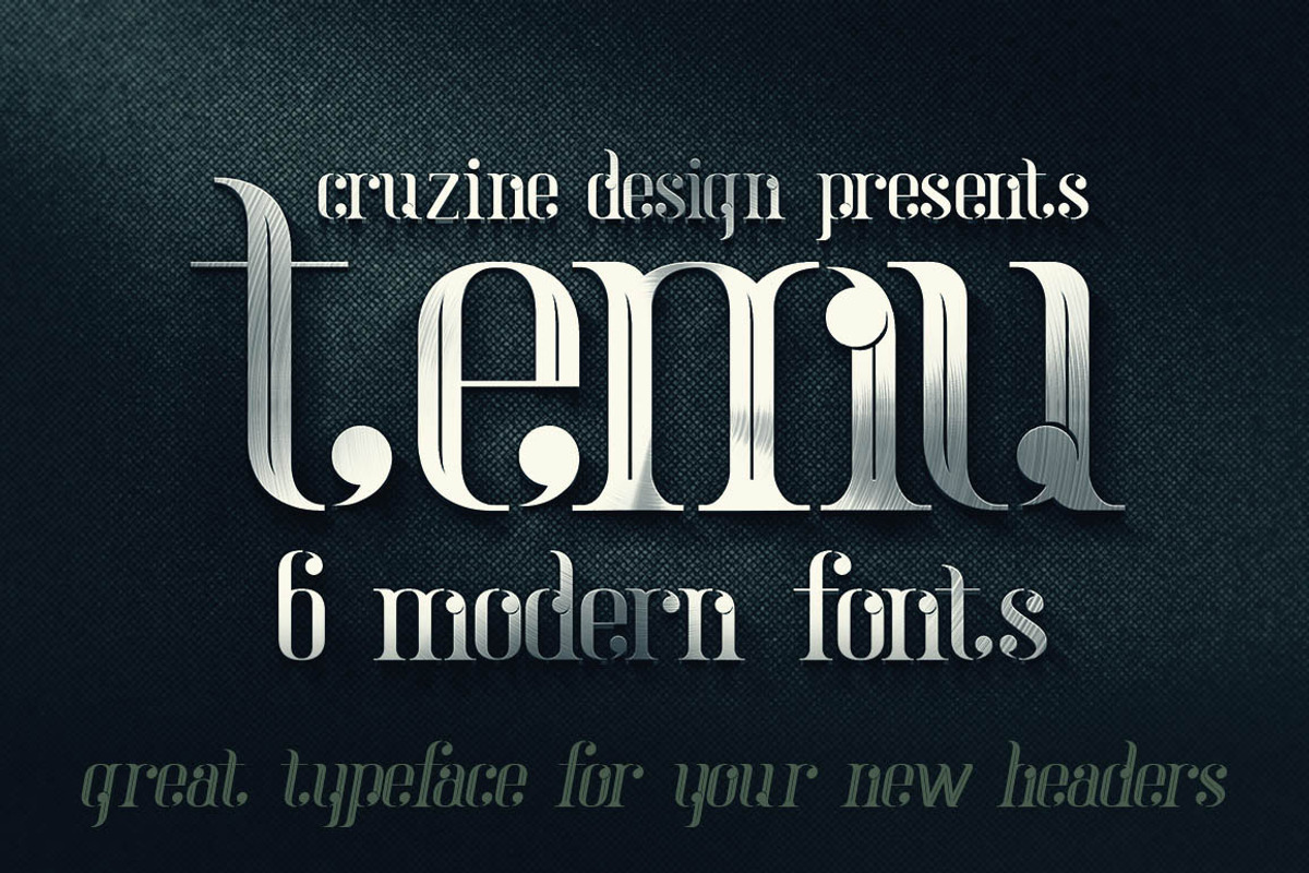 temu - Modern Font preview 4
