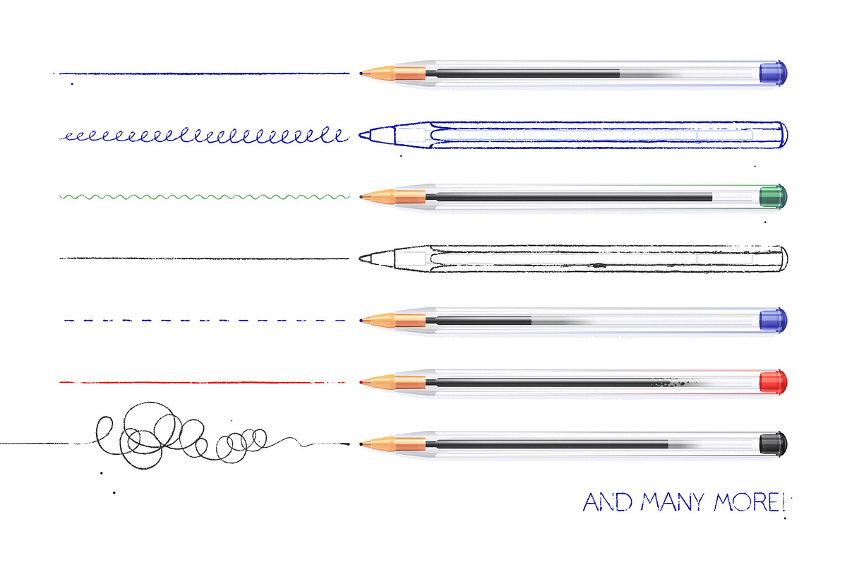 Infinito Ballpoint Pen Brushes, a Brush Add-On by Side Project (Photo 3 of 7)