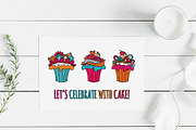 Let's Celebrate With Cake!, an Illustration by Tazi Design (Thumbnail 1 of 3)