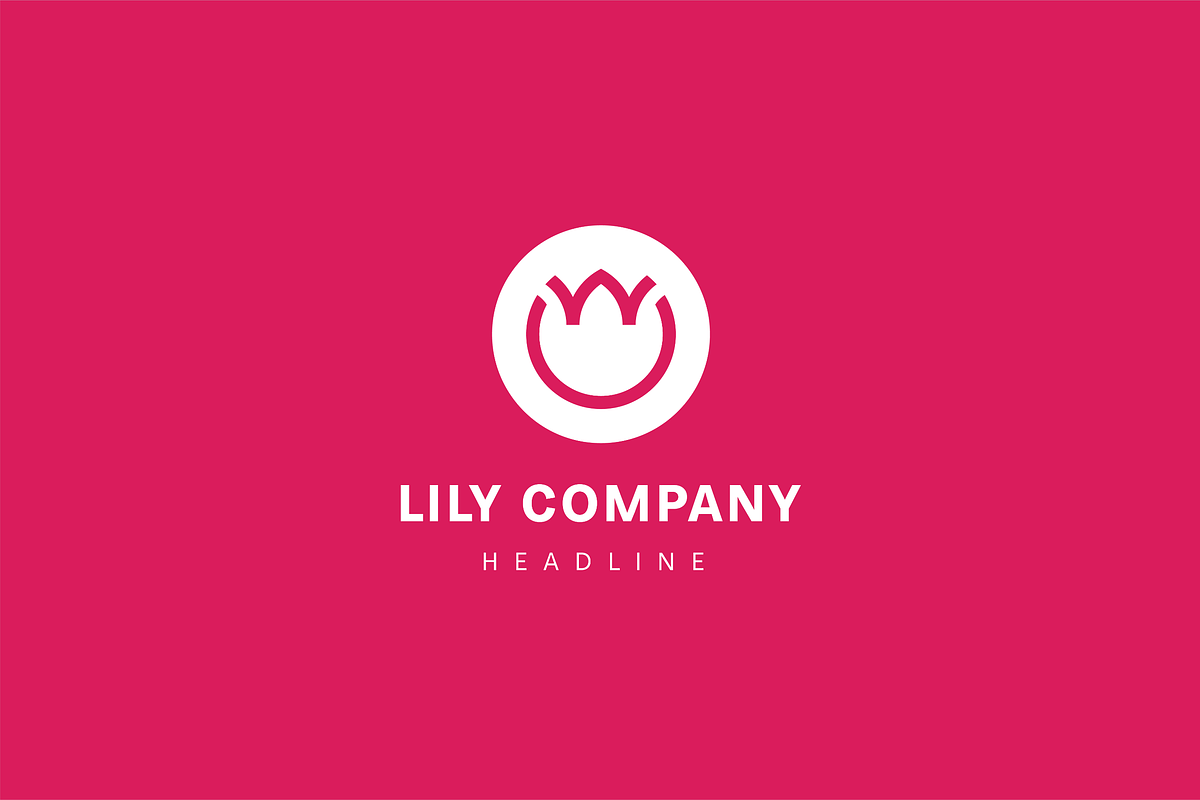 Lily logo template., a Branding & Logo Template by Anton Akhmatov (Photo 2 of 3)
