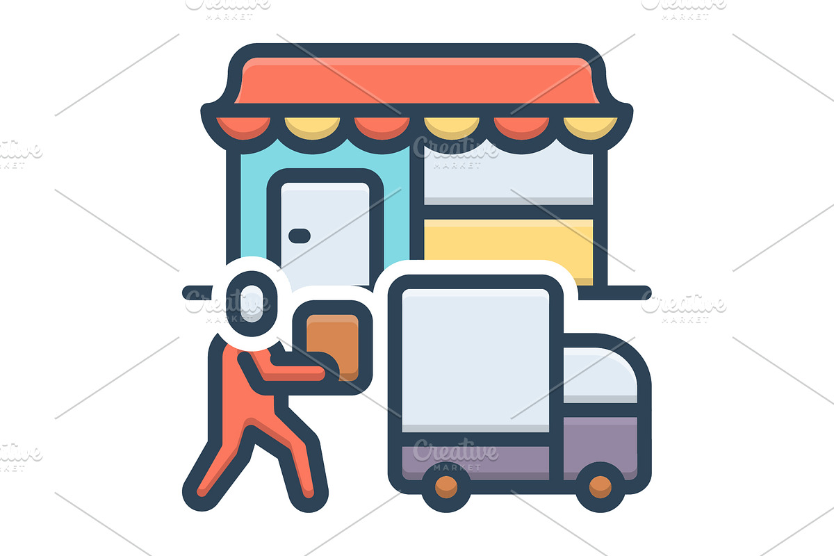 Suppliers seller color icon, a Duotone Icon by Creative priyanka