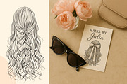 Fashion Hairstyle Sketch PNG Bundle, an Illustration by The Best Digital Plaza (Thumbnail 2 of 7)