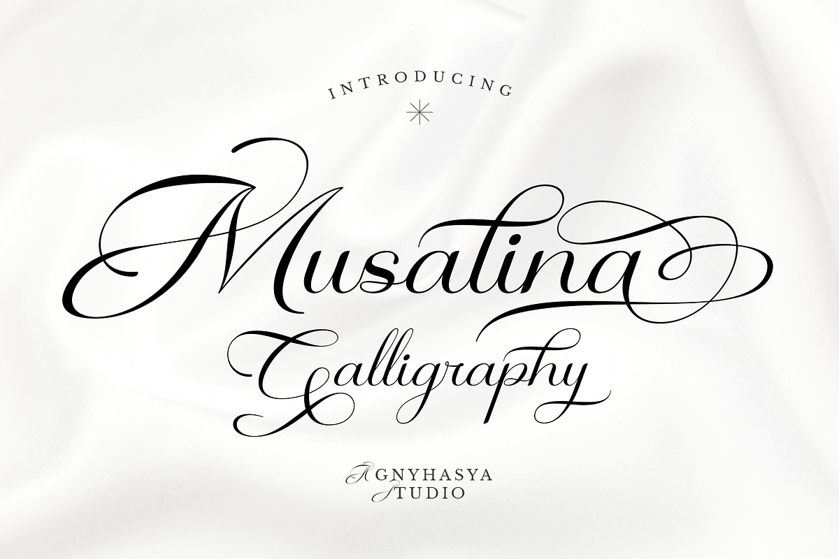Musalina - Calligraphy Script Font, a Script Font by agnyhasyastudio (Photo 1 of 9)