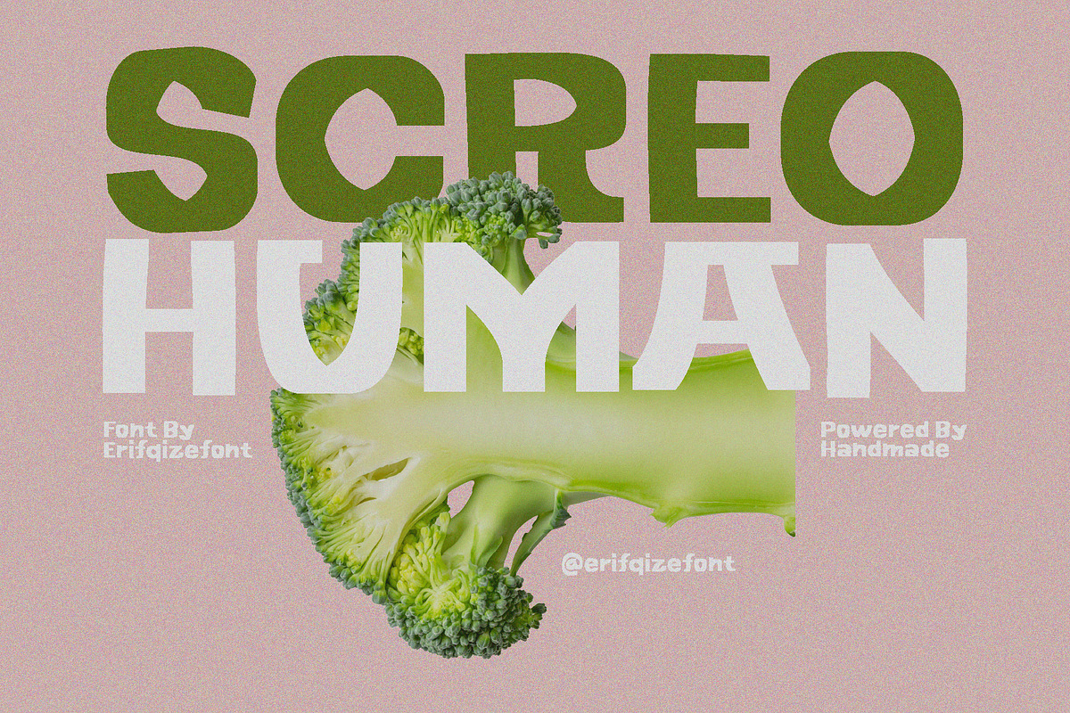 SCREO HUMAN FONT, a Sans Serif Font by Erifqizefont (Photo 1 of 10)