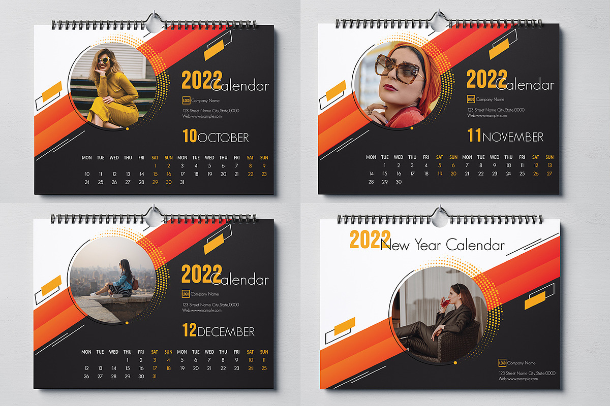 Desk Calendar 2022 V29, a Stationery Template by Template Shop (Photo 4 of 4)