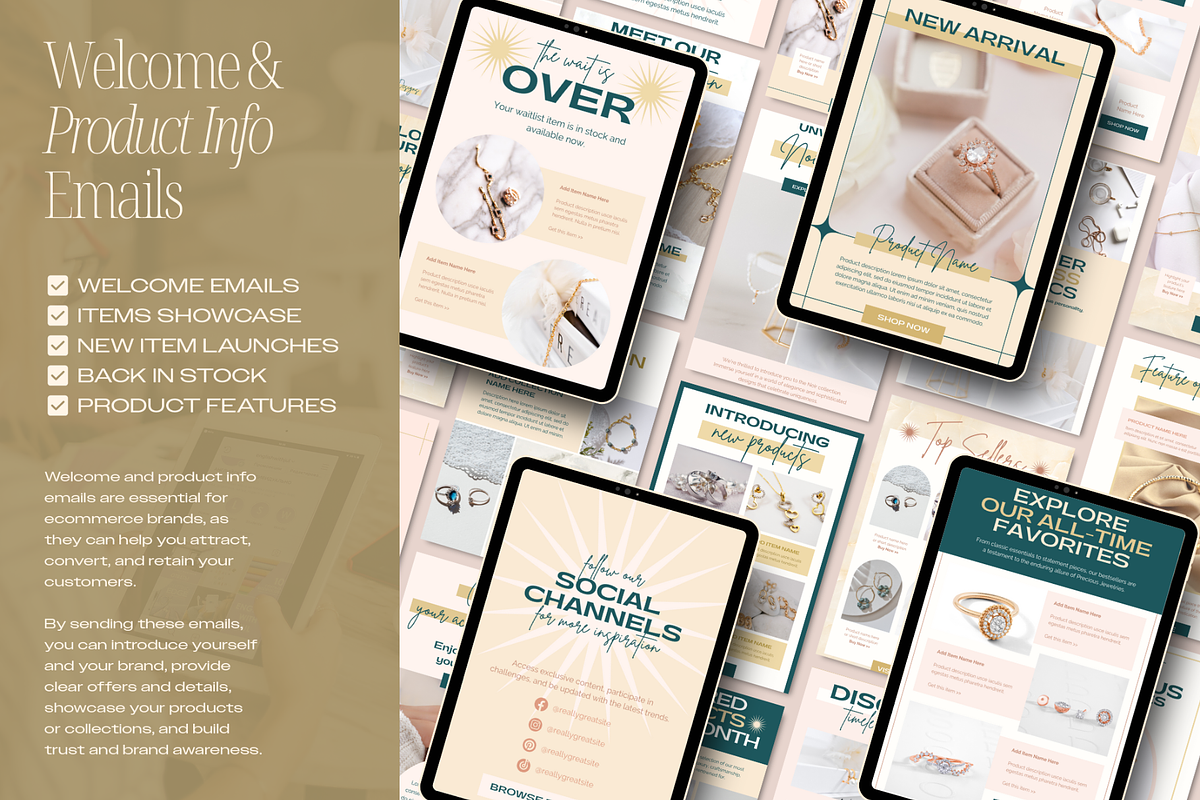 50 Luxury Ecommerce Email Templates, an Email Template by Creatif Foundry