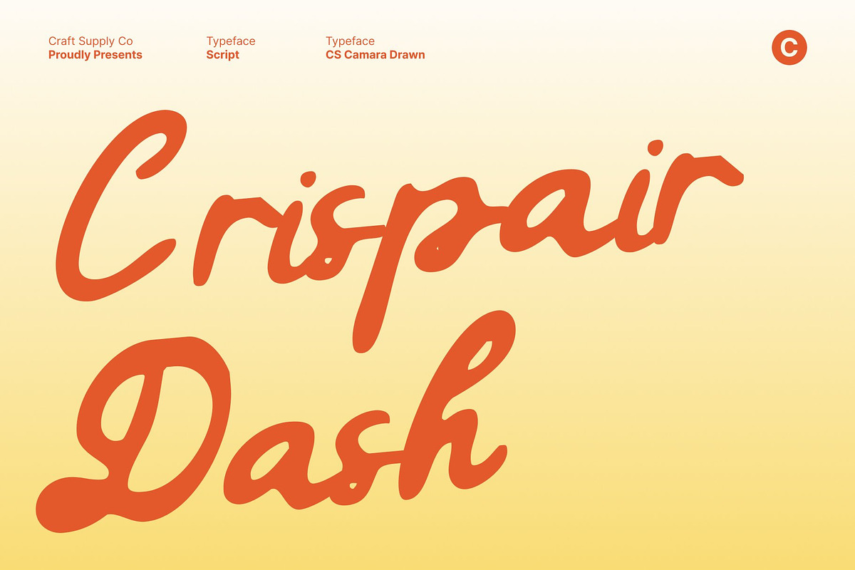 CS Camara Drawn, a Script Font by Craft Supply Co. (Photo 4 of 8)