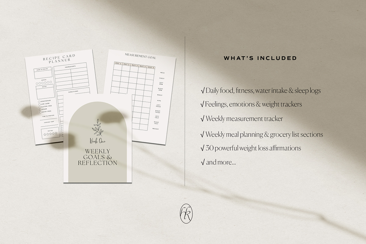 Weight Loss Journal Canva Template, a Presentation Template by HelloKarla (Photo 3 of 6)