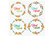 33 Flower Wreath Vector Collection, a Graphic by Propylparaben (Thumbnail 11 of 14)