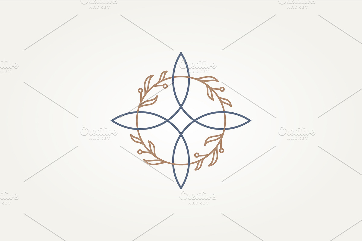 witch's knot with leaves around icon, a Branding & Logo Template by Blazybone (Photo 2 of 2)